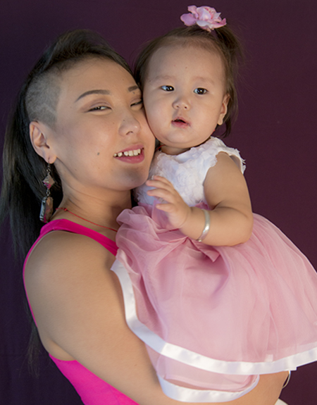 Maternity mother and daughter